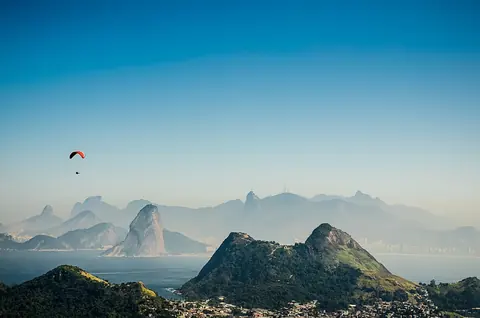 Brazilië: rio de janeiro, brazil, mountains, bay