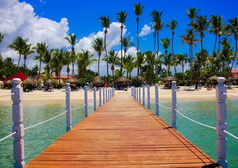 Dominicaanse Republiek: dominican republic, tropics, palms, palm trees