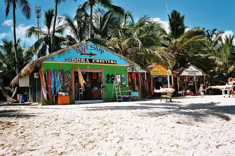Dominicaanse Republiek: dominican republic, sea, beach, palm trees