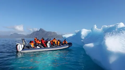 Groenland: iceberg, ice, greenland, boat