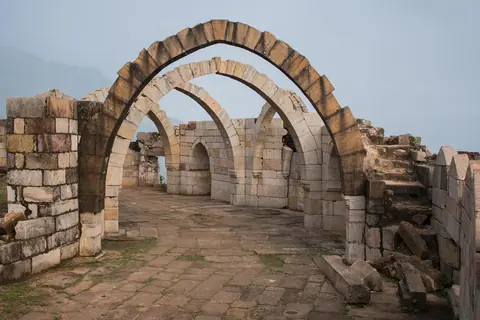 India: archaeological site, saat kaman, ruins, historical site