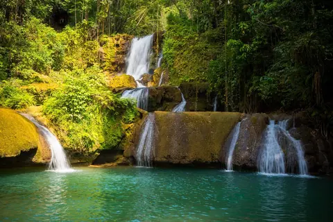 Jamaica: waterfall, water, jamaica, river