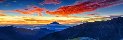 Japan: mount fuji, volcano, japan, morning glow