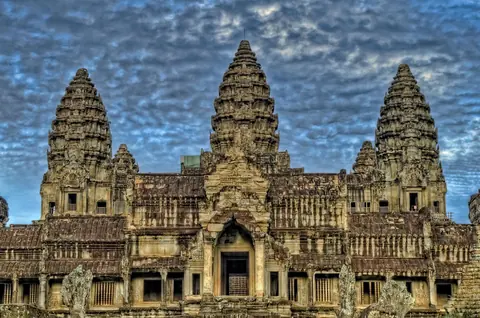 Cambodja: ancient, angkor, angkor wat temples, architecture