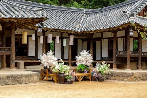 Zuid-Korea: hanok, house, facade, exterior