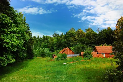 Litouwen: village, summer, green, grass