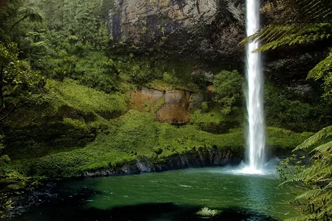 Nieuw-Zeeland: bridal veil fall, nature background, full hd wallpaper, wallpaper 4k