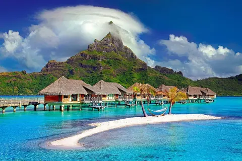 Frans-Polynesië: bora bora, island, tahiti, polynesia