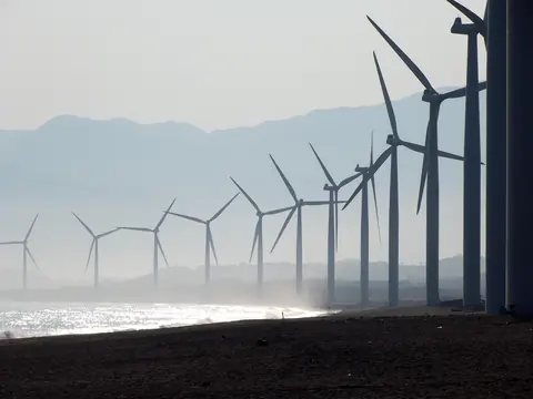 Filipijnen: beach, wind farm, bangui, ilocos norte