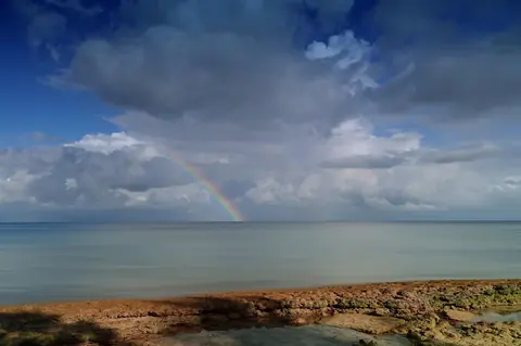 Filipijnen: pacific, rainbow, ocean, clouds