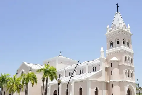 Puerto Rico: church, town, plaza, architecture