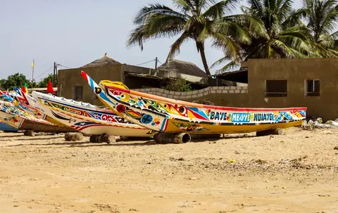 Senegal: canoe, senegal, horizon, fisherman